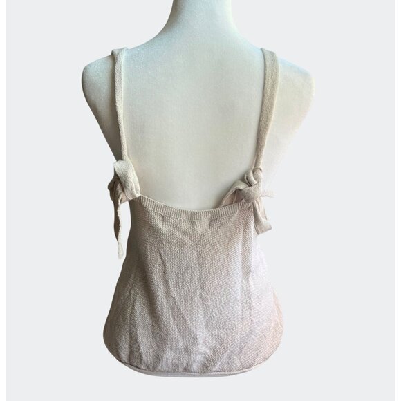 Free People Beach Keiran Sweater Knit Tank Top Beige Summer Style Womens Small - Picture 4 of 14